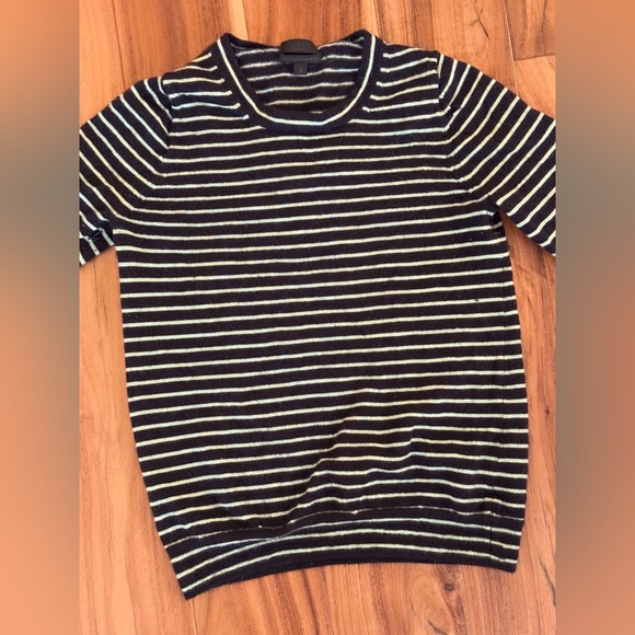 J. Crew - Italian Cashmere - crewneck sweater - mint and navy - size S - Picture 2 of 5